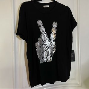 NWT Lauren Designer Moshi Edda Diamond Peace Top